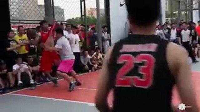 NBA players dresses as Old Men basket ball players