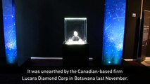 Tennis ball-sized rough diamond on display in New York