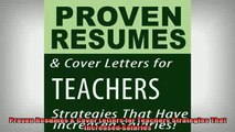 READ book  Proven Resumes  Cover Letters for Teachers Strategies That Increased Salaries Full Free
