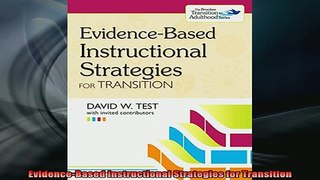 Downlaod Full PDF Free  EvidenceBased Instructional Strategies for Transition Full Free