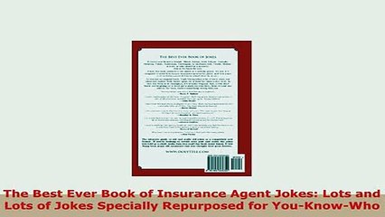 PDF  The Best Ever Book of Insurance Agent Jokes Lots and Lots of Jokes Specially Repurposed Read Full Ebook