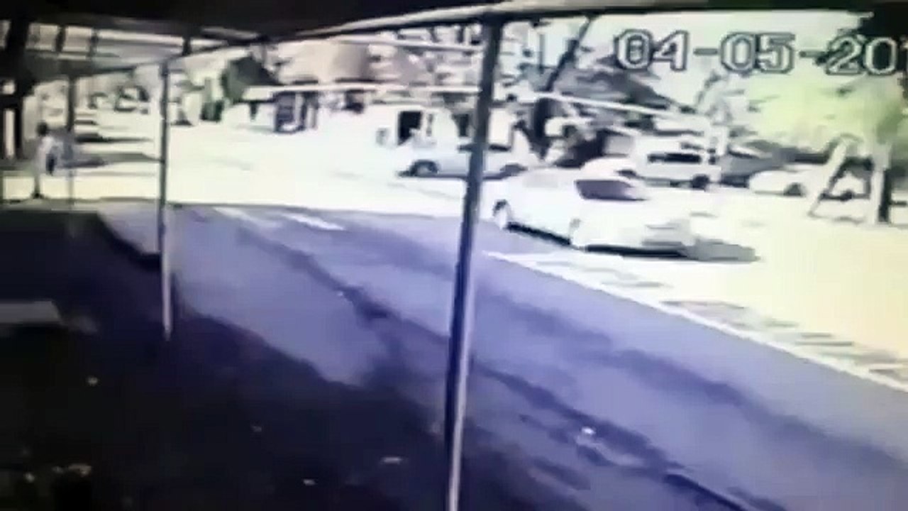 Lucky to be Alive- Pedestrian miraculously escapes Car Crash in Kazakhstan