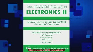 FREE EBOOK ONLINE  Electronics II Essentials Full EBook