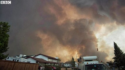 ' Terrifying ' flight from Canadian wildfire
