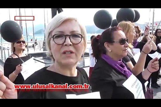 Marmaris CKD, ÇYDD ve Vatan Partisi üyeleri eylem yaptı