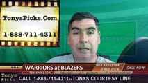 Golden St Warriors vs. Portland Trailblazers Free Pick Prediction Game 3 NBA Pro Basketball Odds Preview