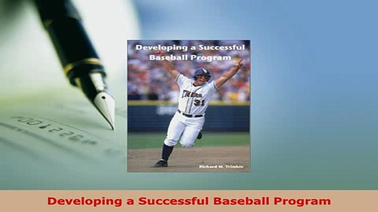 PDF  Developing a Successful Baseball Program Free Books