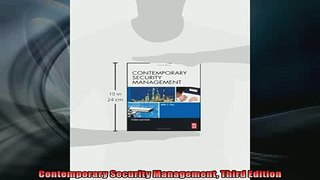 FREE PDF  Contemporary Security Management Third Edition READ ONLINE