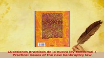 Read  Cuestiones practicas de la nueva ley concursal  Practical issues of the new bankruptcy Ebook Free