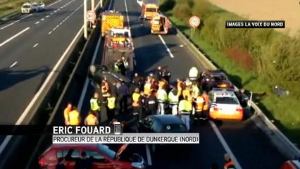Course-poursuite et série d'accidents sur l'A16: un mort et une dizaine de blessés - Le 05/05/2016 à 16h00
