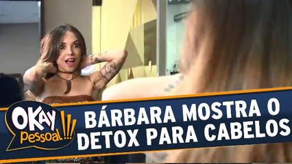 Bárbara Koboldt mostra o detox para cabelos