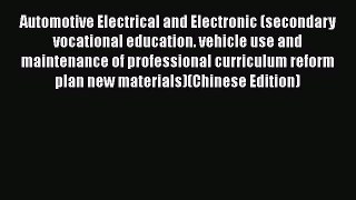 [PDF] Automotive Electrical and Electronic (secondary vocational education. vehicle use and