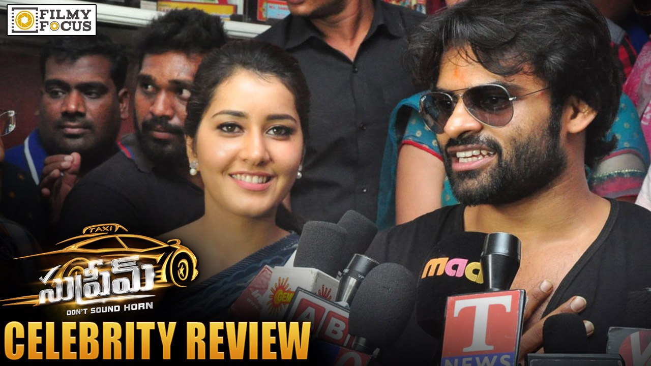 Supreme Movie Celebrity Show - Sai Dharma Tej, Raashi Khanna - Filmyfocus.com