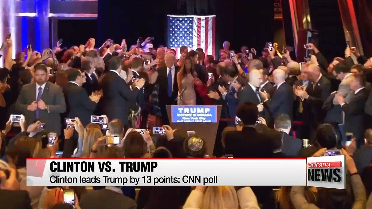 Clinton leads Trump by 13 points: CNN poll