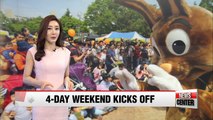 Korea begins four-day 'golden holiday' weekend