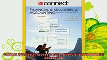 new book  Connect 2 Semester Access Card for Financial and Managerial Accounting