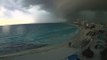 Shelf Cloud Forms Over Cancun Beaches