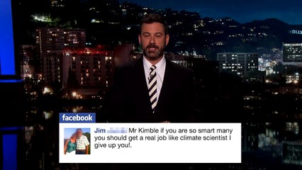Jimmy Kimmel Reads Negative Climate Change Comments