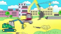 Tractor Pavlik in Cartoon. Excavator with Crane. Heavy Vehicles for children. Season 2. Series 5