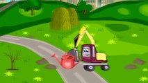 Tractor Pavlik in Cartoons. Excavator and Truck. To plant and care for a tree. Season 2. Episode 9