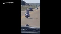 Daredevil from Canada pulls off crazy motorbike stunt