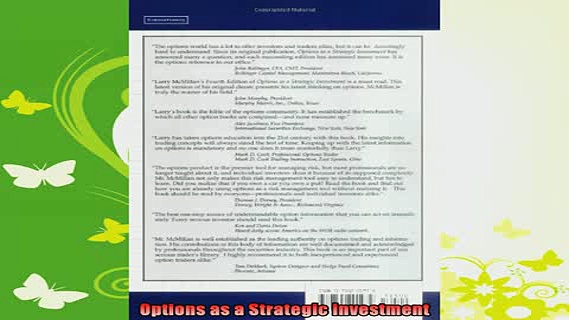 read here  Options as a Strategic Investment