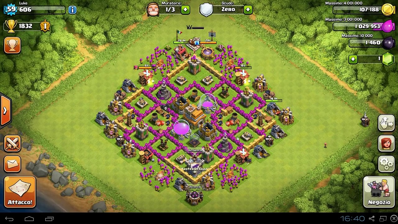 [Clash of Clans] Villaggio strategico municipio livello 7 TROFEI