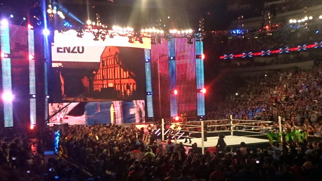 WWE Monday Night Raw 04/04/2016 Dallas Texas Enzo Amore / Big Cass Debut - Entrance Live