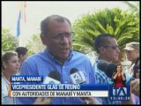 Jorge Glas se reunió con autoridades de Manabí y Manta