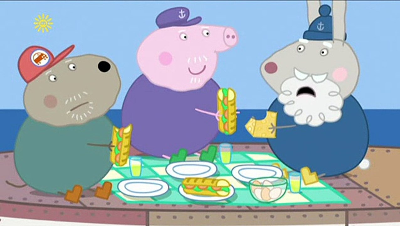 Peppa Pig. Desert Island. Mummy Pig and Daddy Pig and George Pig