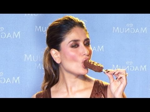 Kareena Kapoor Licking Magnum Ice Cream At Launch Event