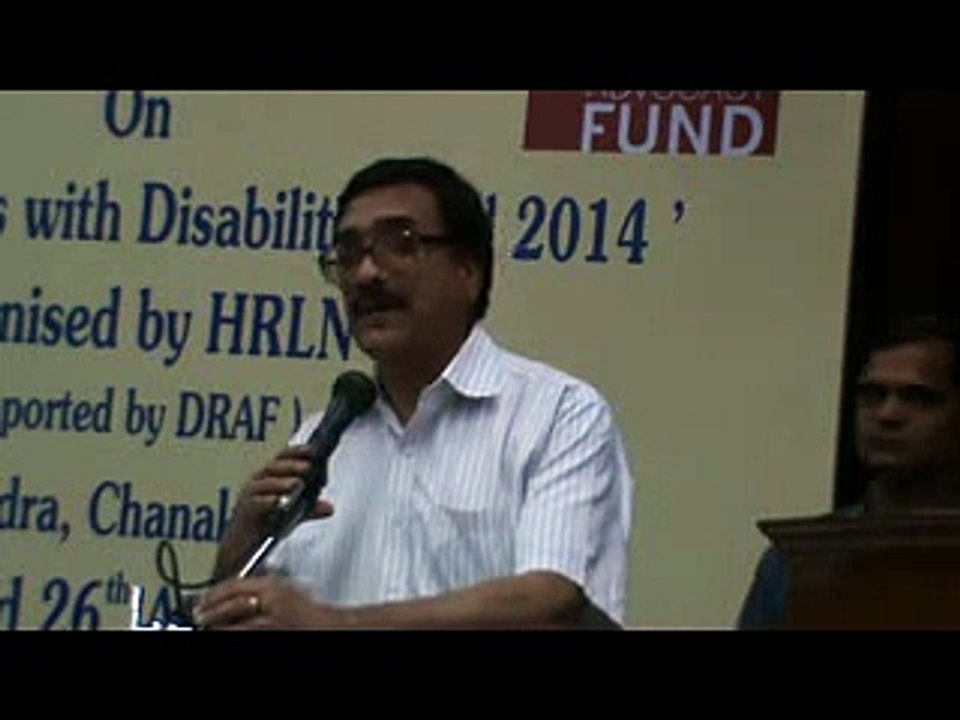 National Consultation on the ‘Rights of Persons with Disabilities Bill 2014 25-26 April 2014 Part 1