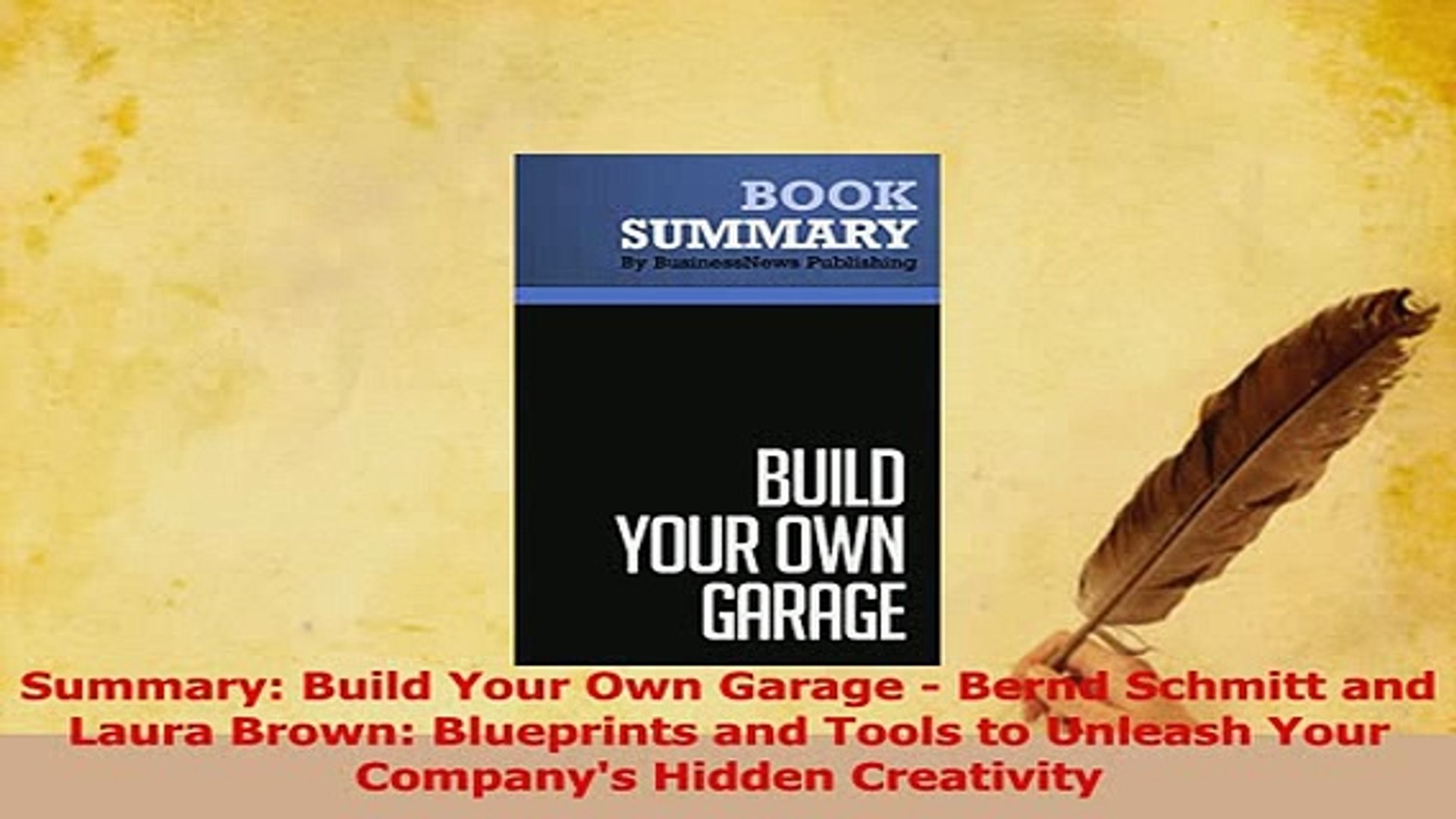 Read Summary Build Your Own Garage Bernd Schmitt And Laura Brown
