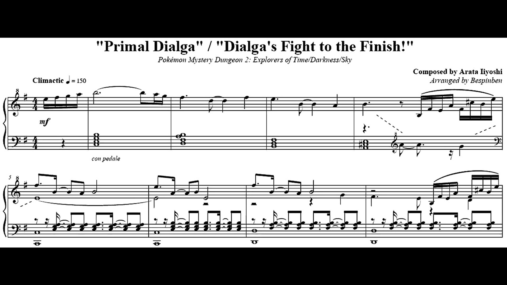 Pmd2 Primal Dialga Solo Piano Sheet Music Video Dailymotion