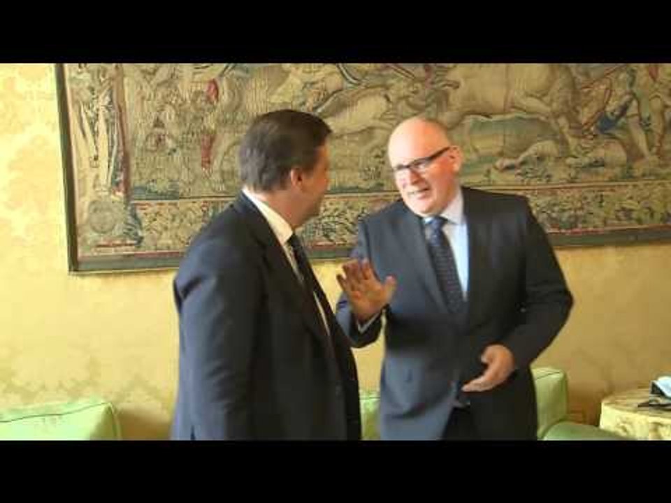 Roma - Matteo Renzi incontra Frans Timmermans (...