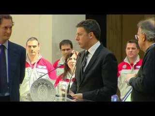 Roma - Renzi presenta la nuova Giulia a Palazzo Chigi (05.05.16)