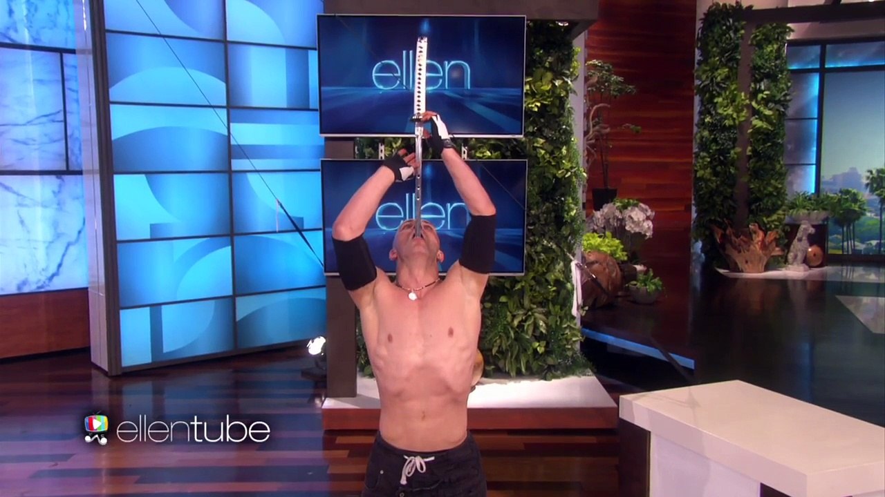 A Sword Swallowers Sharp Performance