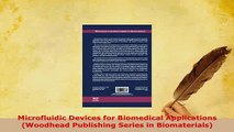 PDF  Microfluidic Devices for Biomedical Applications Woodhead Publishing Series in PDF Full Ebook