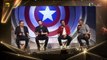 Chris Evans, Sebastian Stan, Anthony Mackie, And Joe Russo Interview For The Movie Captain America: Civil War.
