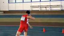 Lanzamiento David Zaballa Campeonato de españa juvenil de pista cubierta de minimas 14, 23 m