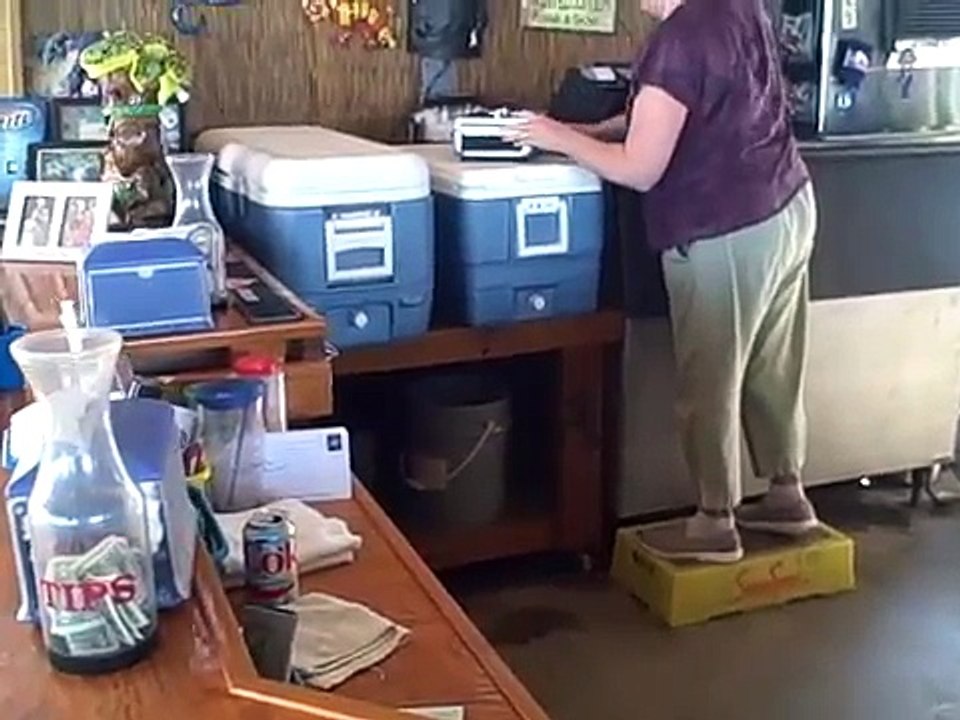 Safe Step Stool for a Restaurant and Bar