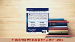 Download  Membrane Processes for Water Reuse Read Full Ebook