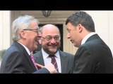 Roma - Renzi riceve Juncker e Schulz a Palazzo Chigi (05.05.16)