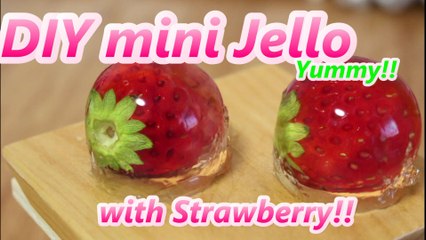 DIY mini Jello with Strawberry　 イチゴのミニ　ゼリー Happy time!!
