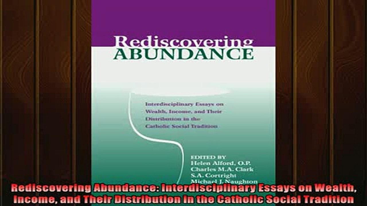 FAVORIT BOOK   Rediscovering Abundance Interdisciplinary Essays on Wealth Income and Their Distribution  FREE BOOOK ONLINE