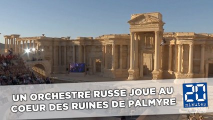 L'orchestre russe de Saint-Petersbourg joue au milieu des ruines de Palmyre