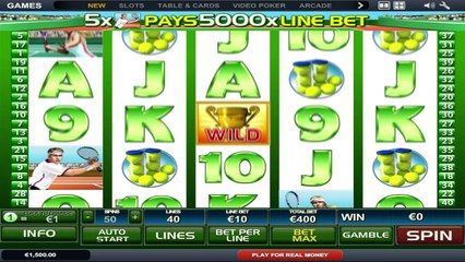 Tennis Stars ilmainen kasino kolikkopeli Playtech Video Esikatselu