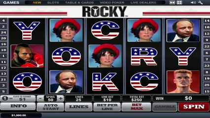 Rocky ilmainen kasino kolikkopeli Playtech Video Esikatselu