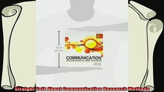 best book  Straight Talk About Communication Research Methods