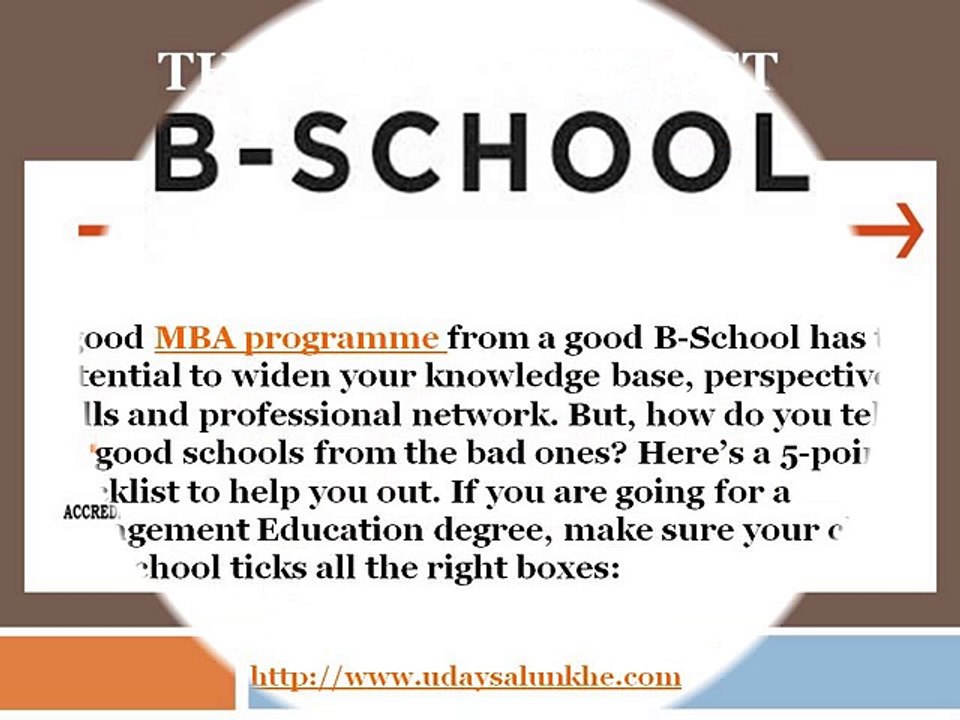 THE MBA CHECKLIST